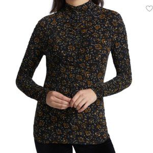 Veronica Beard Fresno Mock Neck Top